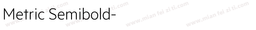 Metric Semibold字体转换
